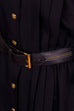 maritimes 80s Kleid schwarz Bubikragen