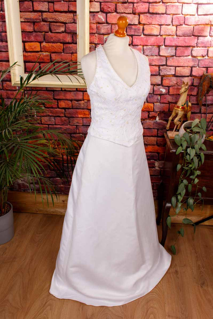 Neckholder Brautkleid weiß