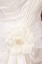 Vintage Brautkleid weiß drapiert