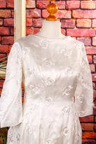60s Jahre Brautkleid weiß Satin