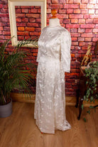 60s Jahre Brautkleid weiß Satin