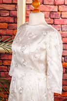 60s Jahre Brautkleid weiß Satin