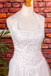 Vintage Brautkleid weiß Tüll Schleppe