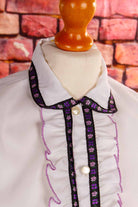 Rüschenbluse weiß + Borte