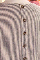 Leinen Top greige Streifen