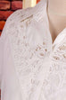 Boho Bluse weiß Baumwolle Spitze