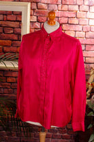 80s Bluse pink perlen Seidenlook
