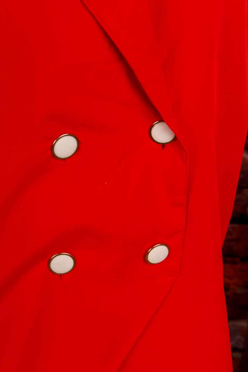 80s Blazer Bluse rot