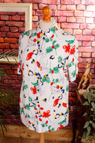 Viskose Bluse bunt Blumen