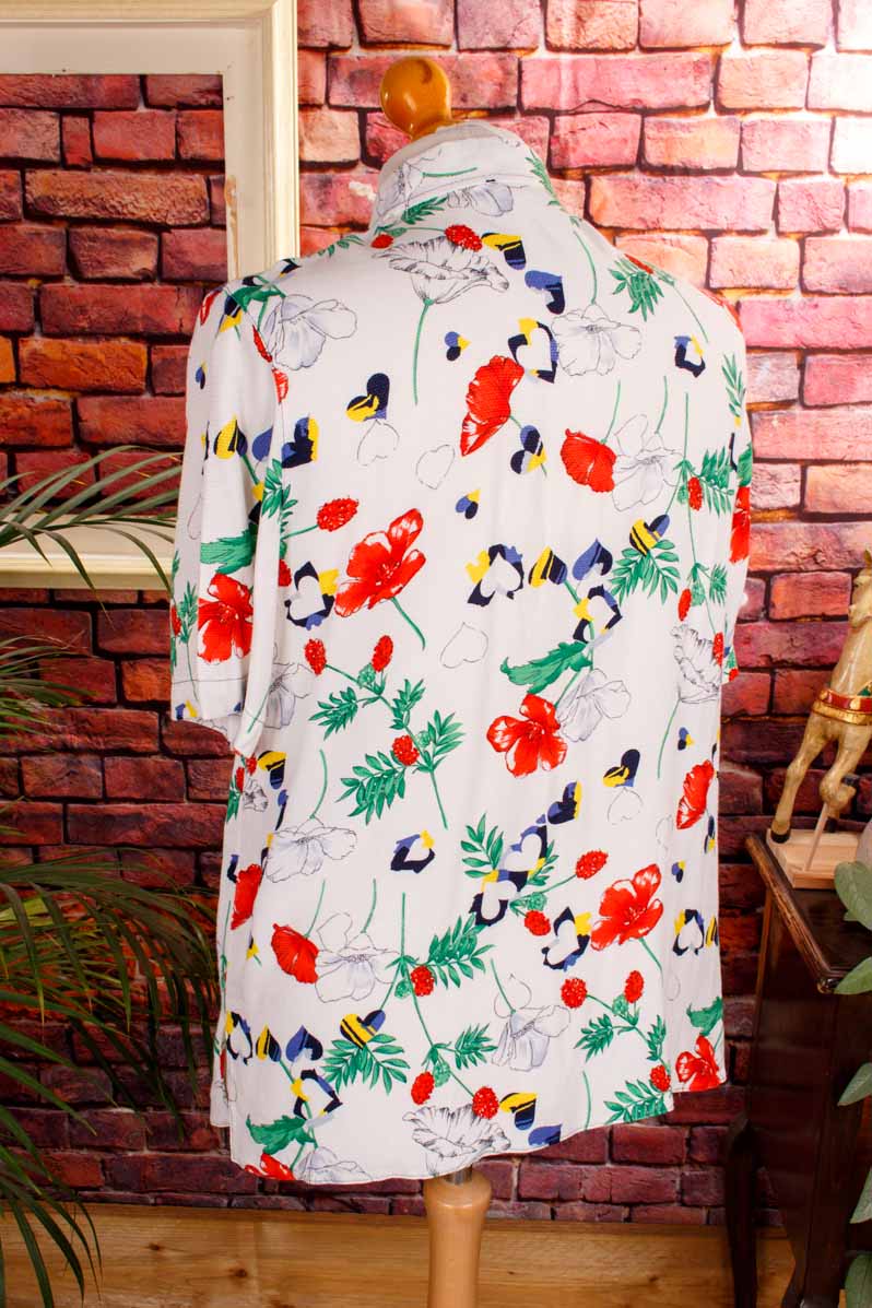 Viskose Bluse bunt Blumen