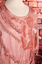 Boho Patchwork Top rosa Satin