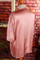 Boho Patchwork Top rosa Satin