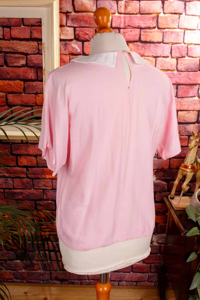 80s Top rosa Viskose