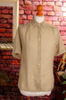khaki Crêpe Bluse