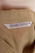 khaki Crêpe Bluse