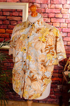 80s Fledermaus Sommerbluse gelb