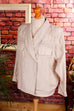 Viskose Bluse grau + Spitze