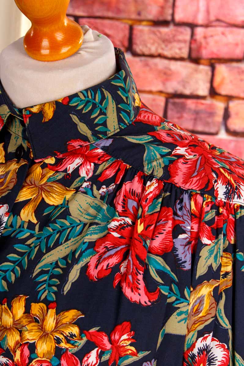80s Bluse leuchtend bunt