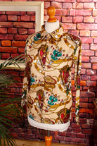 Vintage Bluse bunt Muster