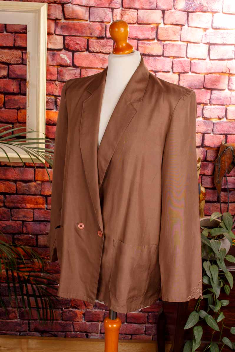 Seidenblazer braun elegant
