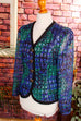 90s Blazer blau Chiffon