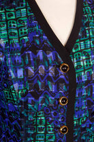 90s Blazer blau Chiffon