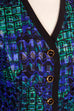 90s Blazer blau Chiffon