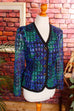 90s Blazer blau Chiffon