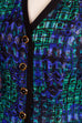 90s Blazer blau Chiffon