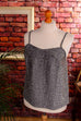 70s Disco Top silber Glitzer