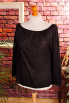 Vintage Carmentop schwarz