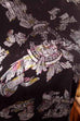 80s Top schwarz silber Glitzer