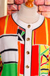 90s Statement Bluse orange