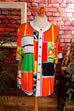 90s Statement Bluse orange
