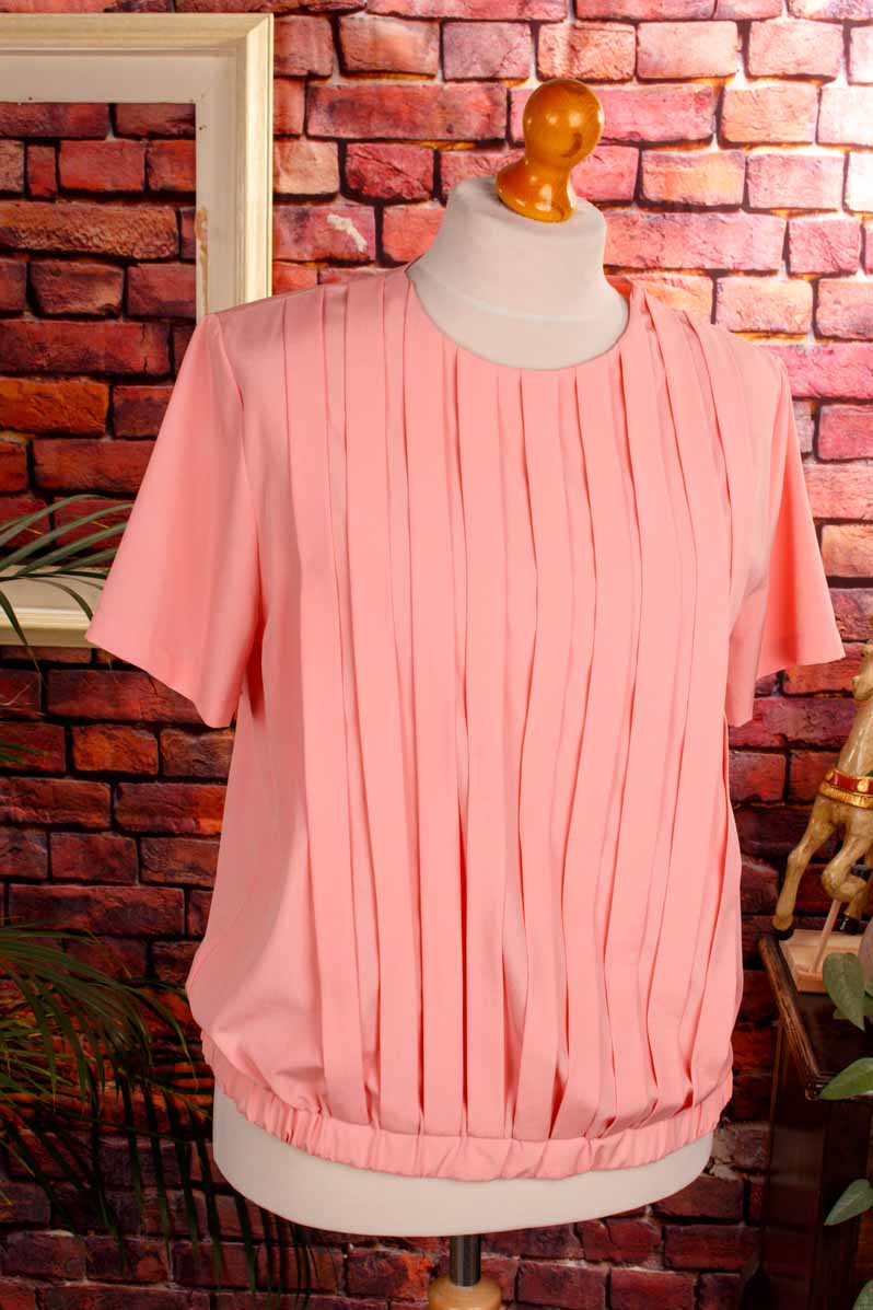 elegante Faltenbluse Seidenschimmer