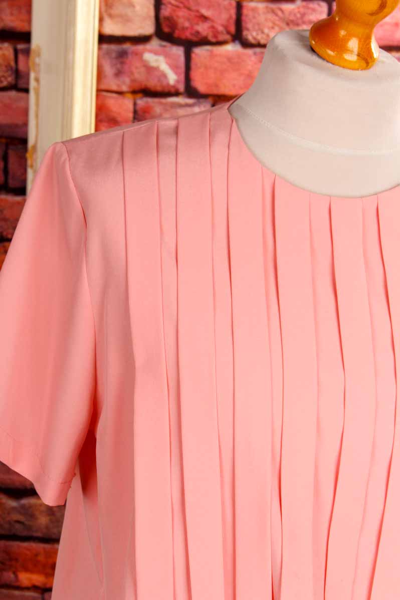 elegante Faltenbluse Seidenschimmer