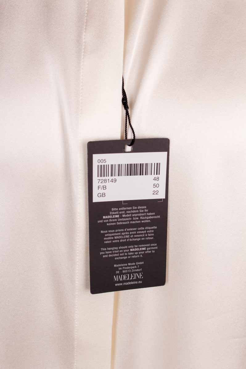 Luxus Seidenbluse cremeweiß