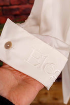 Luxus Seidenbluse creme weiß