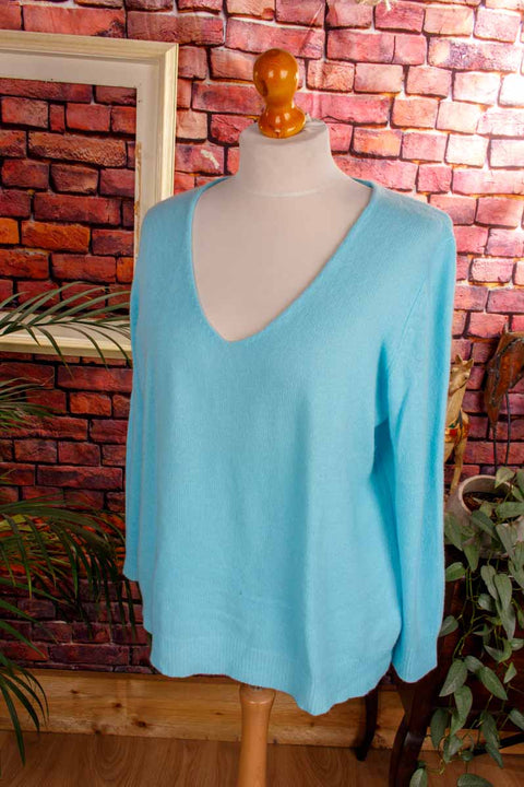 Kaschmir Pulli türkis