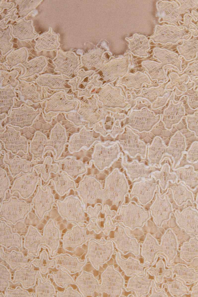 60s Spitzentop creme