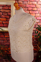 60s Spitzentop creme