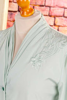 elegante Satinbluse grün
