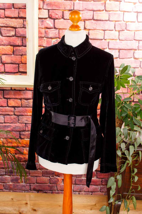 PRADA Seidensamt Jacke schwarz
