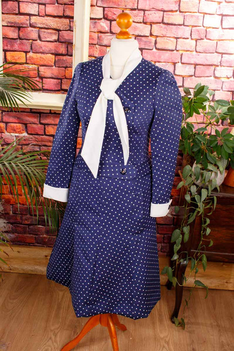 Rockabella Kleid blau Pünktchen