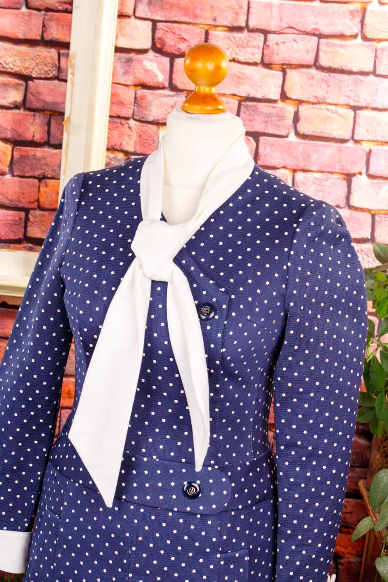 Rockabella Kleid blau Pünktchen