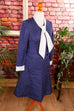 Rockabella Kleid blau Pünktchen