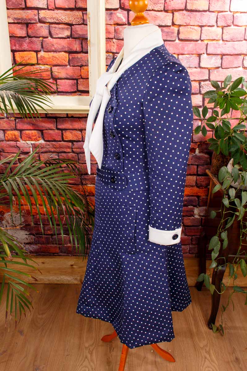Rockabella Kleid blau Pünktchen