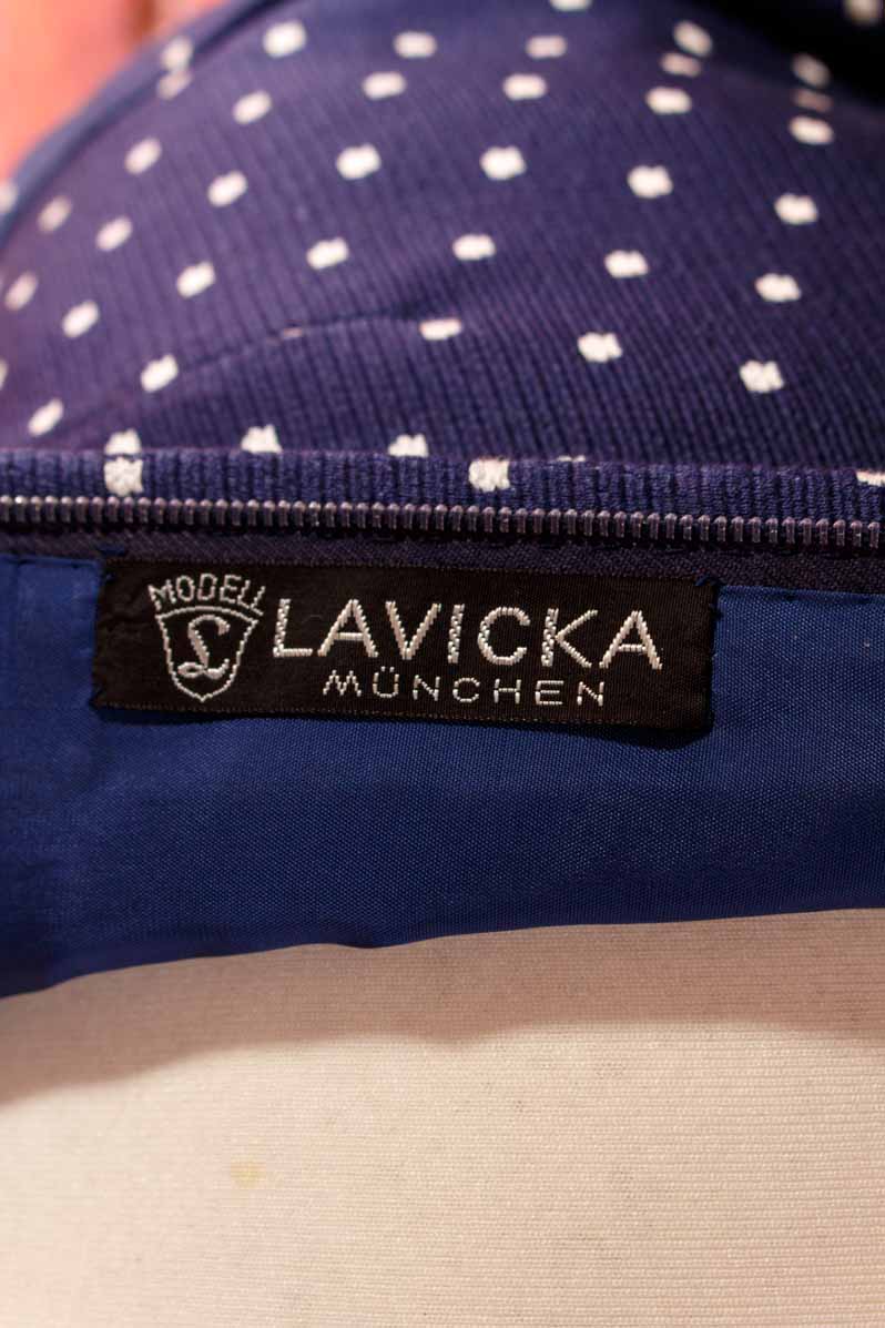 Rockabella Kleid blau Pünktchen