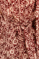 70s Boho Top weinrot Wolle