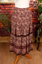 70s Boho Rock weinrot Wolle